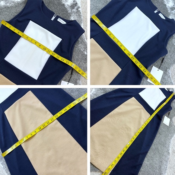 NWT Calvin Klein Color Block Sheath Dress - Picture 10 of 10